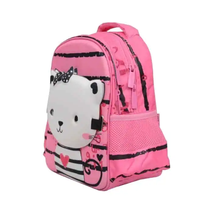 کوله پشتی دخترانه طرح گربه براق ضدآب سبک...